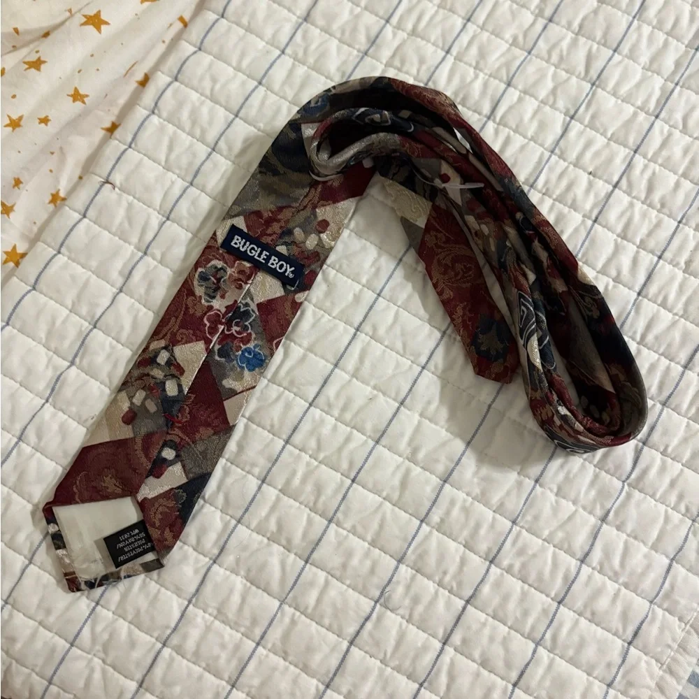 Bugle Boy Red and Blue Kids Tie